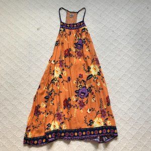 Orange Floral Dress